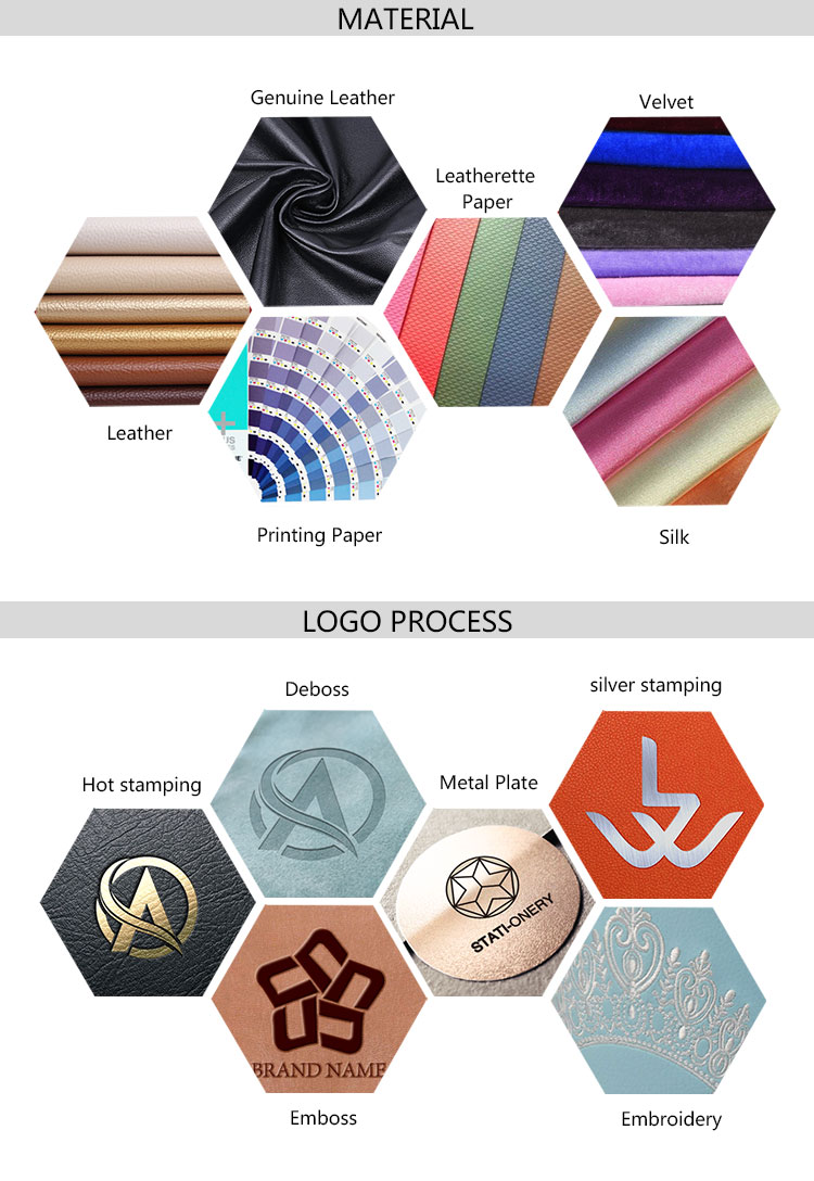 Wholesale luxury jewelry box Custom logo printed leather gift packaging Star Shaped jewelry boxes