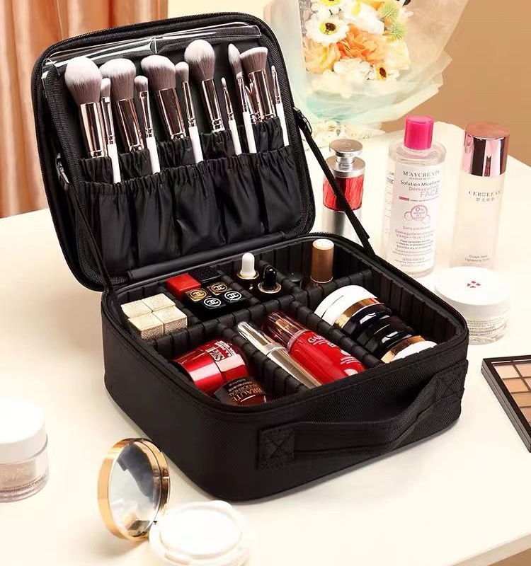 Fashion design Makeup Cosmetic Bags Box Multi Nail Polish Organizer Bag Customized Hair stylist Toiletries Bags with dividers
