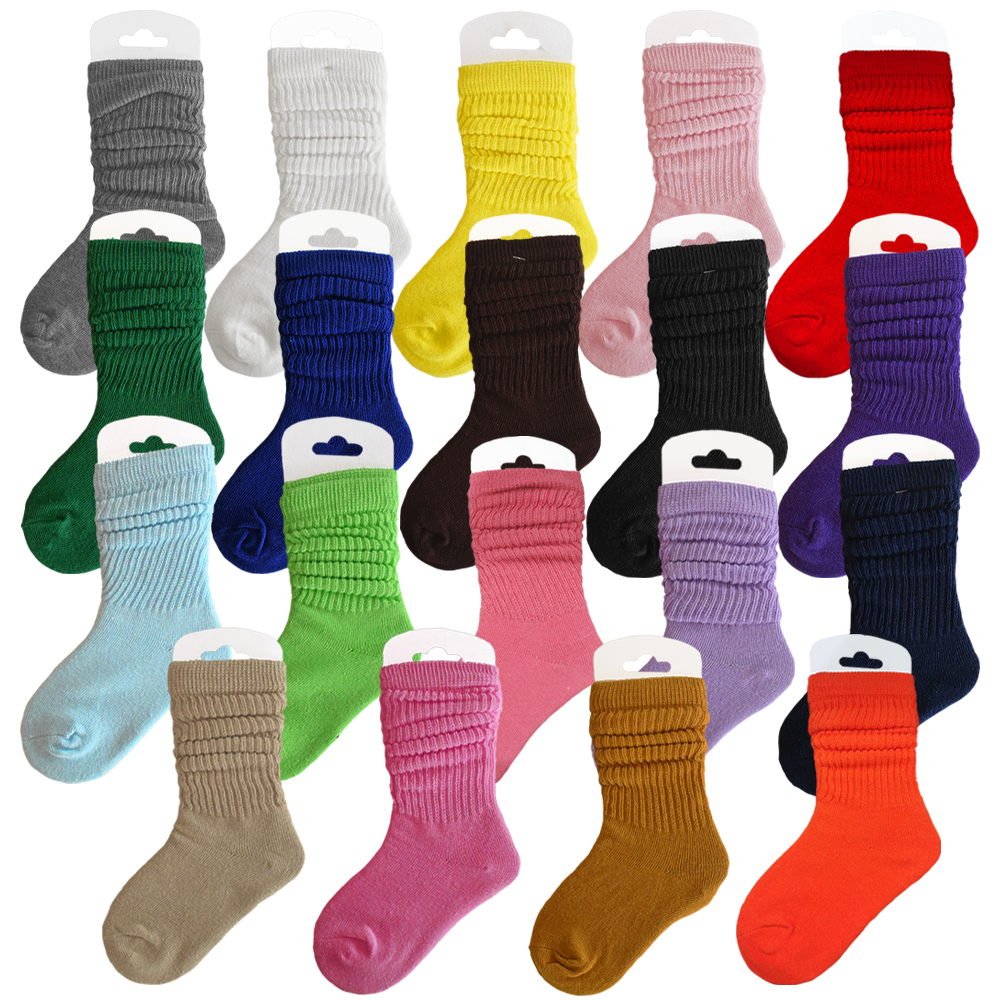 Wholesale Kids Slouch Socks 100% Cotton Slouch Socks Toddler Slouch Socks