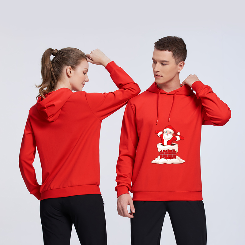 Christmas Printed Embroidered Custom Logo hoodies Classic Fit Plain Sweatshirts Mens Hoodies