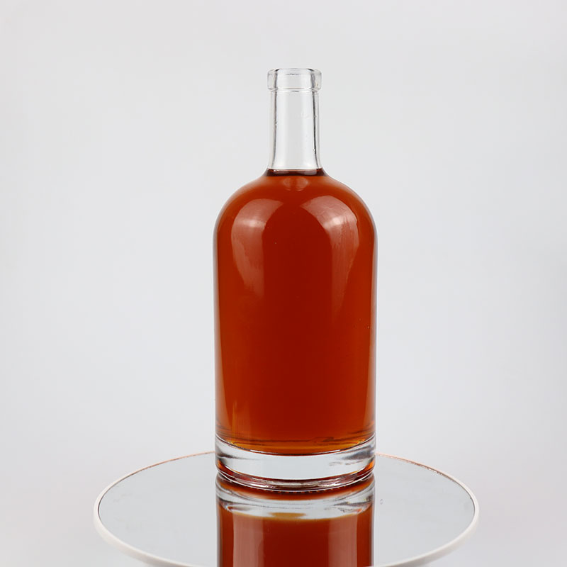 NCT-020 custom classic round spirits glass bottle for vodka gin whiskey rum