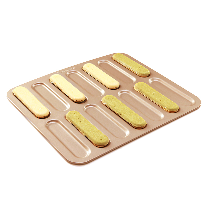 CHEFMADE углеродистая сталь антипригарное покрытие шампанское золото молния Eclair форма для выпечки лоток для торта сковорода для выпечки