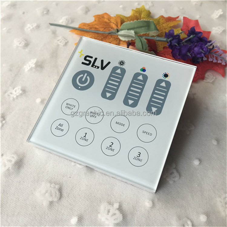 Custom Light Switch Tinting Tempered Glass Cover For 1 Gang Light Touch Smart Switch Wifi Panel