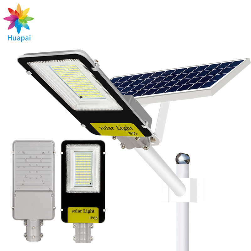 HUAPAI новые продукты SMD водонепроницаемые Ip65 наружные садовые дорожные 50 Вт 60 Вт 80 Вт 100 Вт 200 Вт 300 Вт светодиодные солнечные уличные фонари