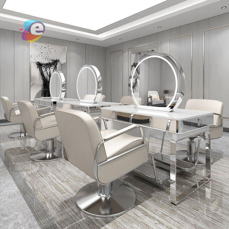 Famous wig Luxury Hair salon mirror Furniture Design salon mirror Showcase For Hair salon store mirrors