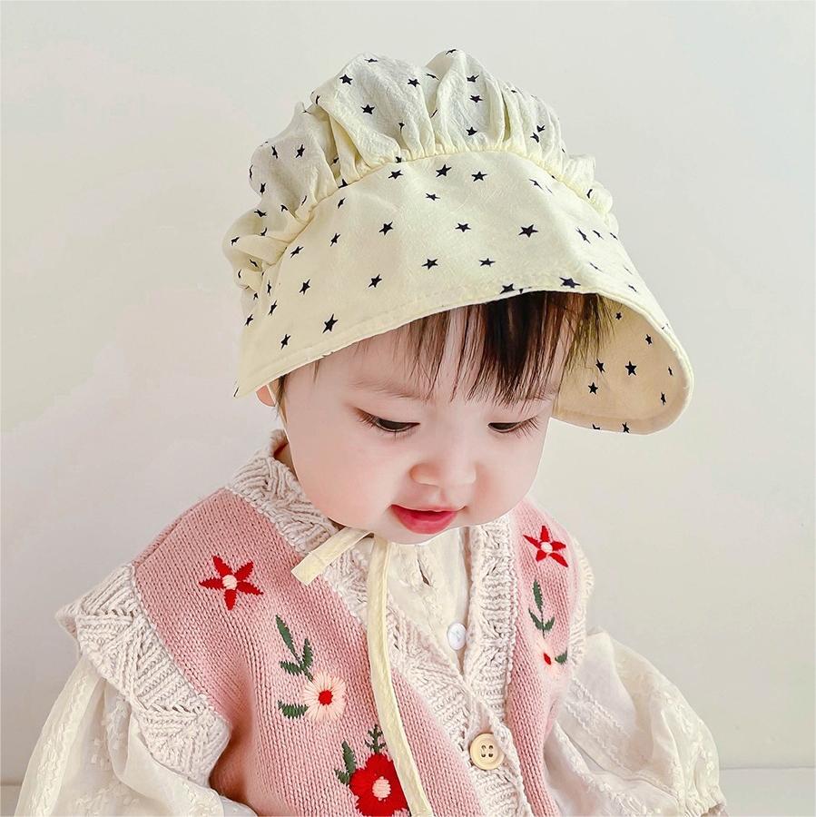 Baby hats In the summer of paragraph Baby sun bonnet with large brim