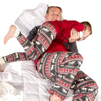 2021 Christmas Parent-Child Clothing Creative European and American Style Deer Sleepwears Suit