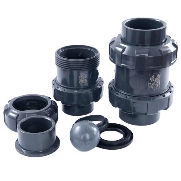 1/2in-4in DN15-DN50 20 мм-63 мм ПВХ пластиковые истинный союз шаровой обратный клапан