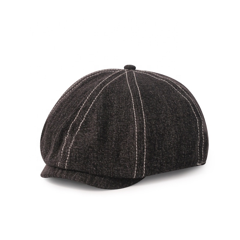 Wholesale unisex men and women polyester cotton plain british ivy cap fashion hats