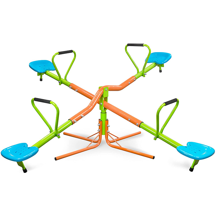 Kids 360-Degree Quad Swivel Seesaw, Indoor or Outdoor