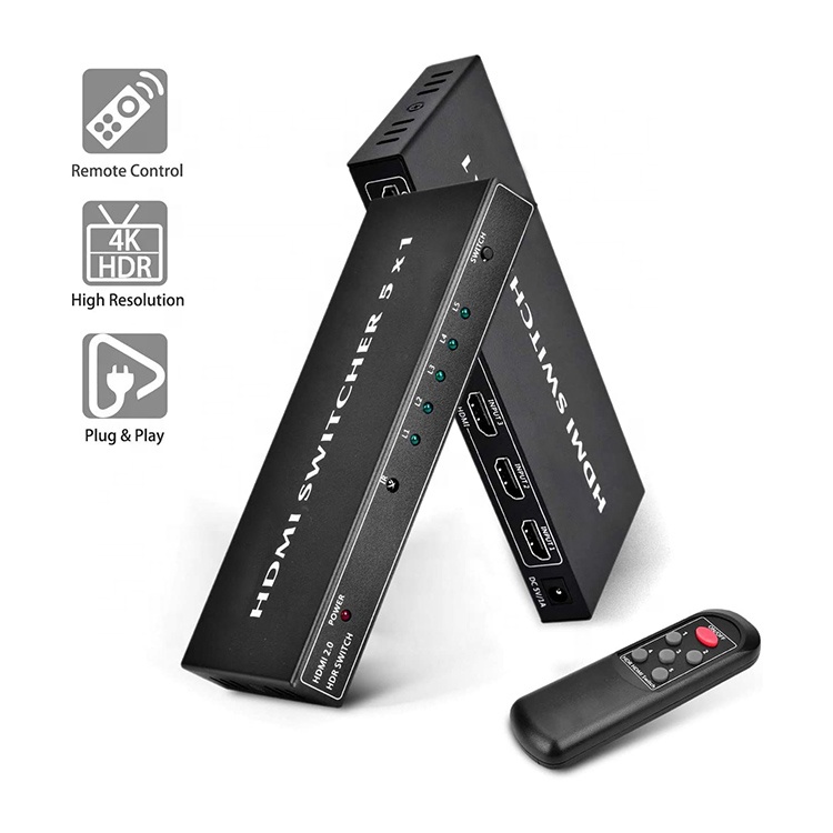 4K x 2K @ 60 Гц 2,0 V 1080P HD 5X1 5-разъемное зарядное usb-устройство для коммутатор с ИК беспроводной пульт дистанционного управления для PCS3/4 компьютера