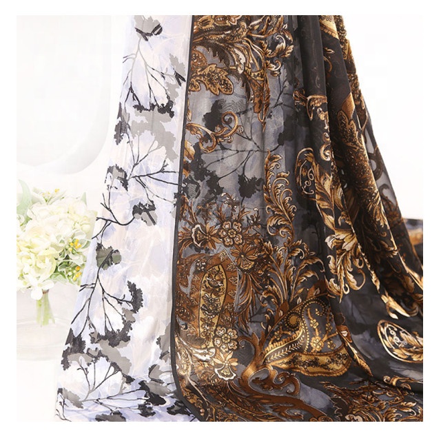Hollow out fashion women's Silk Scarf Shawl Georgette cloud dress fabric