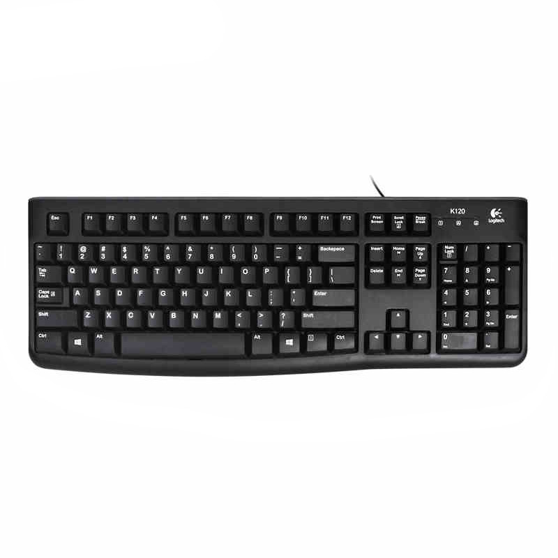 Logitech K120 USB Проводная клавиатура 104 клавиши полноразмерная клавиатура для настольного ноутбука