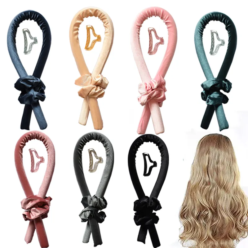Women Hair Wrap Curling Ribbon Scrunchies Headwear Silk Satin Heatless Hair Curler Headband Best Selling In Usa Amazon
