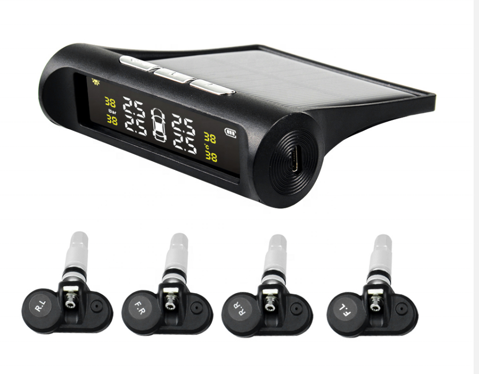 Internal external solar tire pressure monitoring system car truck tpms