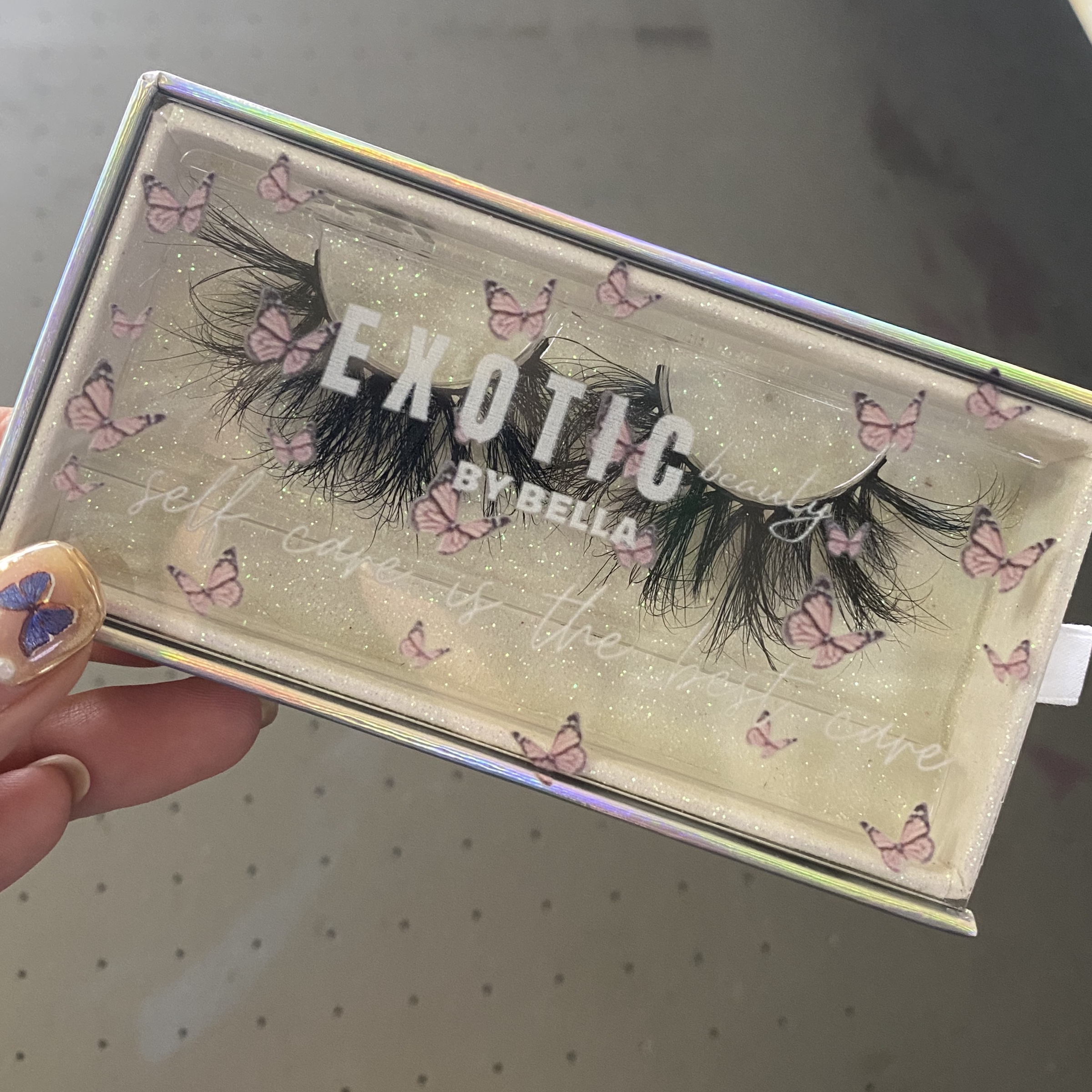 Anforlin false eyelashes mink 3d full strip lashes private label butterfly eyelash case eyelash vendor customized boxes