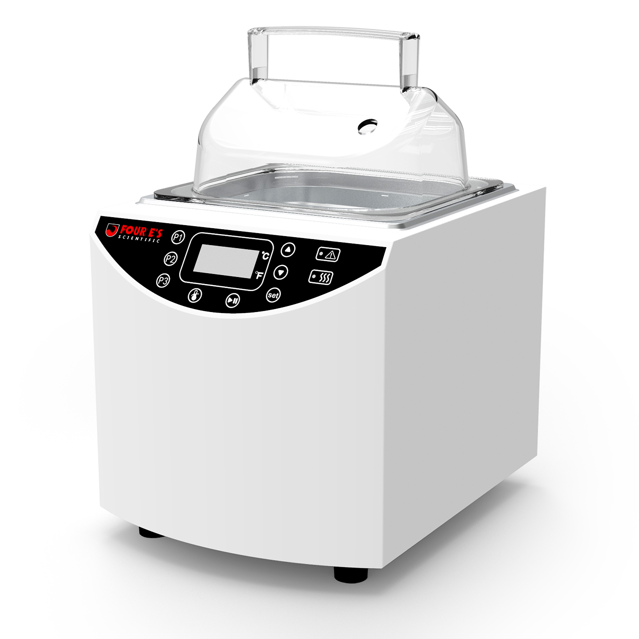 Laboratory thermostatic 2L water bath with dry-start protection