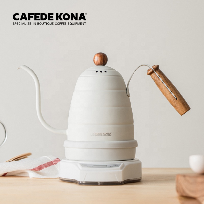 Брендовый чайник CAFEDE KONA из нержавеющей стали, Кофеварка, электрический чайник, элегантный чайник с гусиной шеей и для разлива кофе