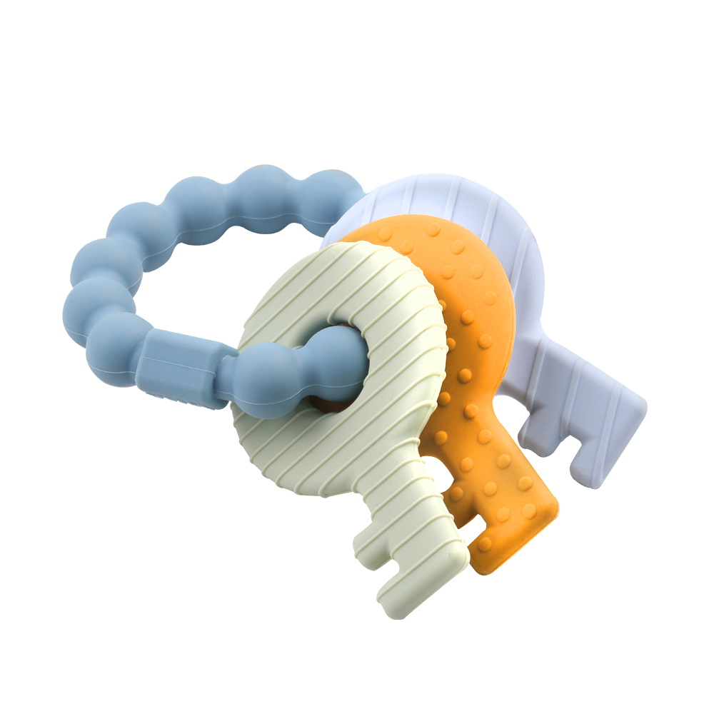 New Keychain Silicone Teething Necklace Reborn Baby Dolls Soft Bracelet Quantity Toy Style Time Lead Food Beaded Pcs Color Total