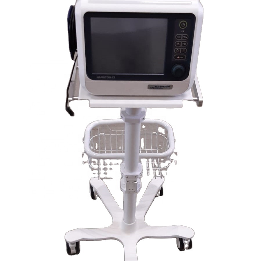 China hospital furniture mobile computer oxygen cylinder stainless steel device medical cart trolley