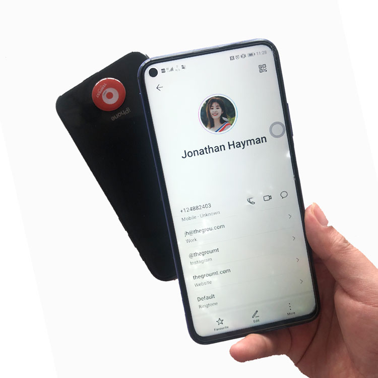 Липкая NFC-метка для Iphone, наклейка, перезаписываемый логотип на заказ, RFID, визитная карточка для Facebook, Tiktok/Instagram