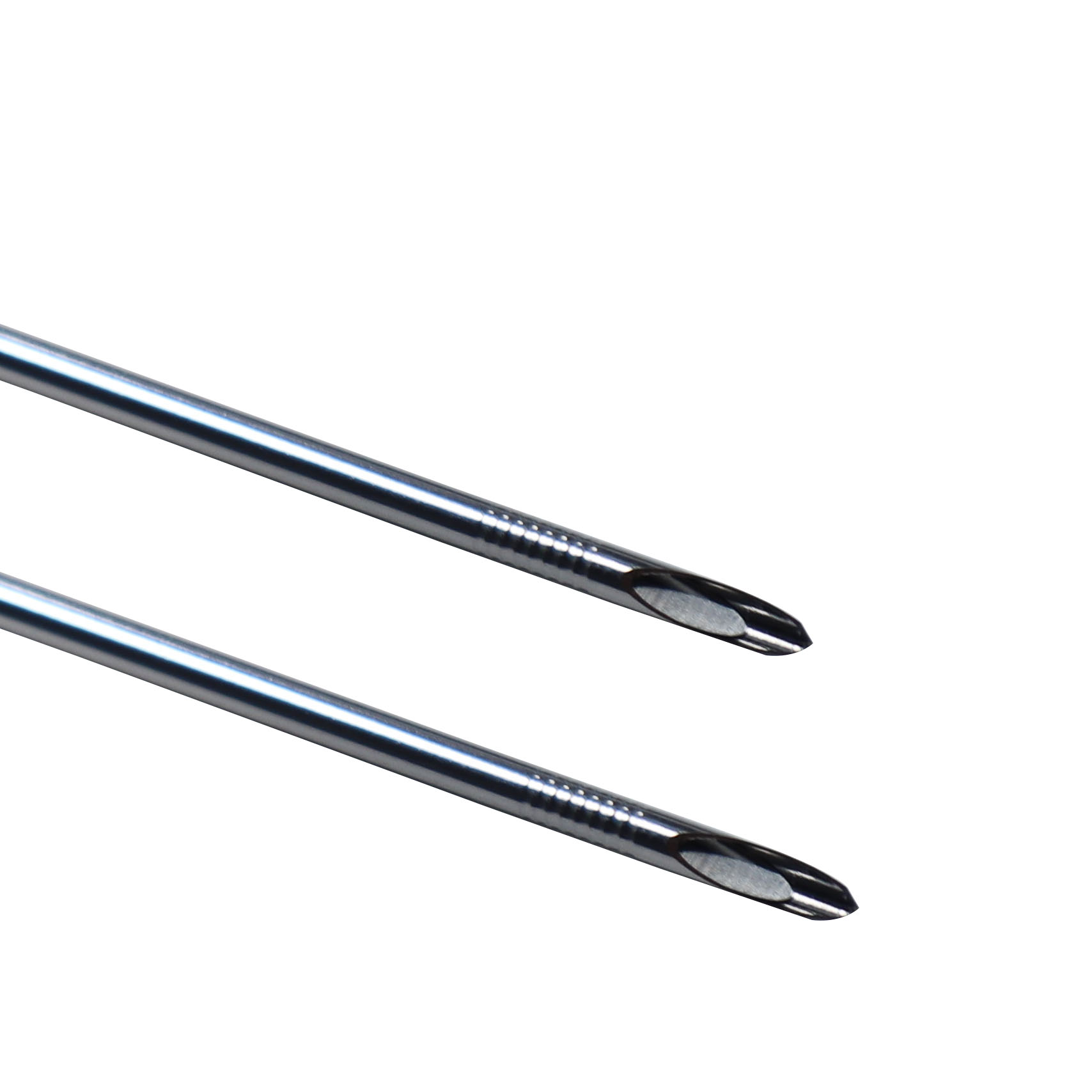 Stainless steel back cut needle iv catheter