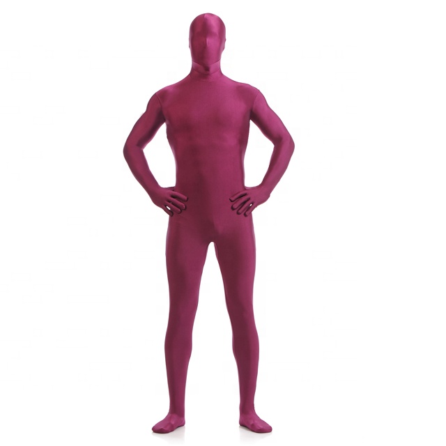 WINE RED Unicolor Zentai Full Body Suits Lycra Unitard Spandex Suit Halloween Costumes Catsuit