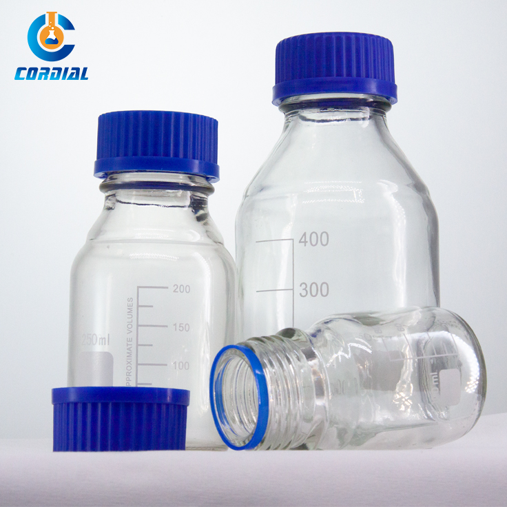 CORDIAL GL45 Blue Screw mouth Glass Media Storage прозрачная бутылка для реагента