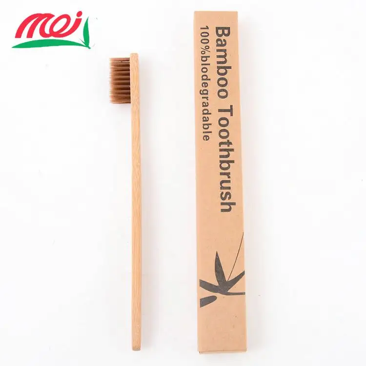 Biodegradable Eco friendly natural bamboo wood toothbrush Soft Bristles Apply Sensitive Gums