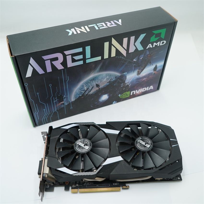 Видеокарта двойная A sus rog RX 580 4g 8g 2304sp для компьютера, оригинальная Видеокарта Asus AMD RX580 8G, б/у графическая карта с коробкой