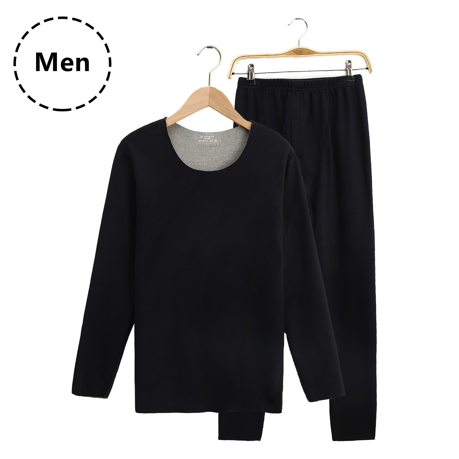 Fashion solid color custom thermal underwear winter warm men's seamless thermal underwear