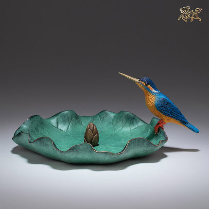 Factory Sale Various Ms-4001 Incense Pedestal Of Lotus Leaf Chinese Brass Leaf Incense