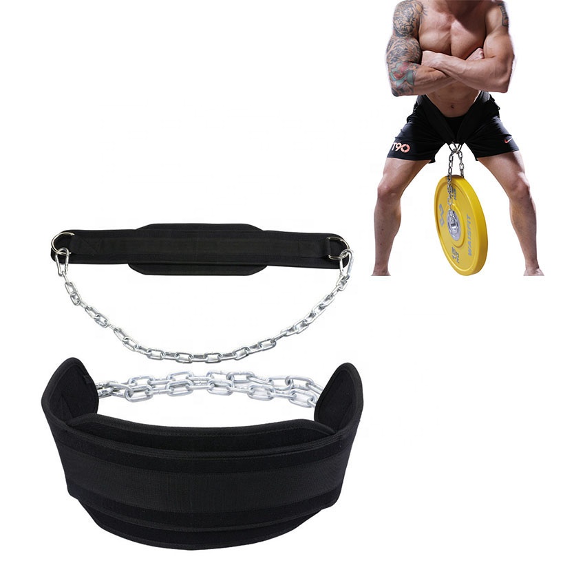 Высококачественный пояс для тяжелой атлетики FDFIT, пояс для упражнений В фитнесе, брюшной пояс, тянущийся пояс с стальной цепью