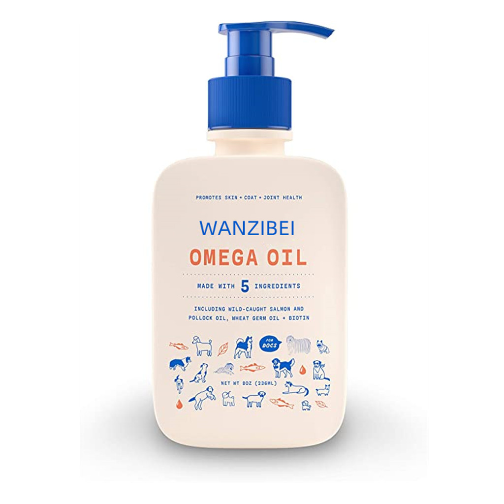 WANZIBEI Wholesale Dogs Omega Oil with Vitamins Pet Liquid Supplement Fish Oil For Dogs & Cats Supports Joint