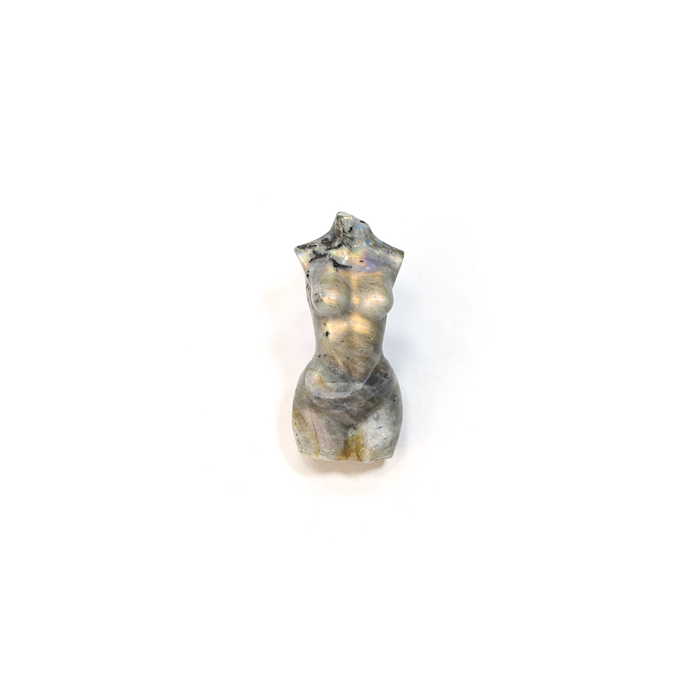 Wholesale sale well low price Hand craved Crystal Labradorite goddess carving