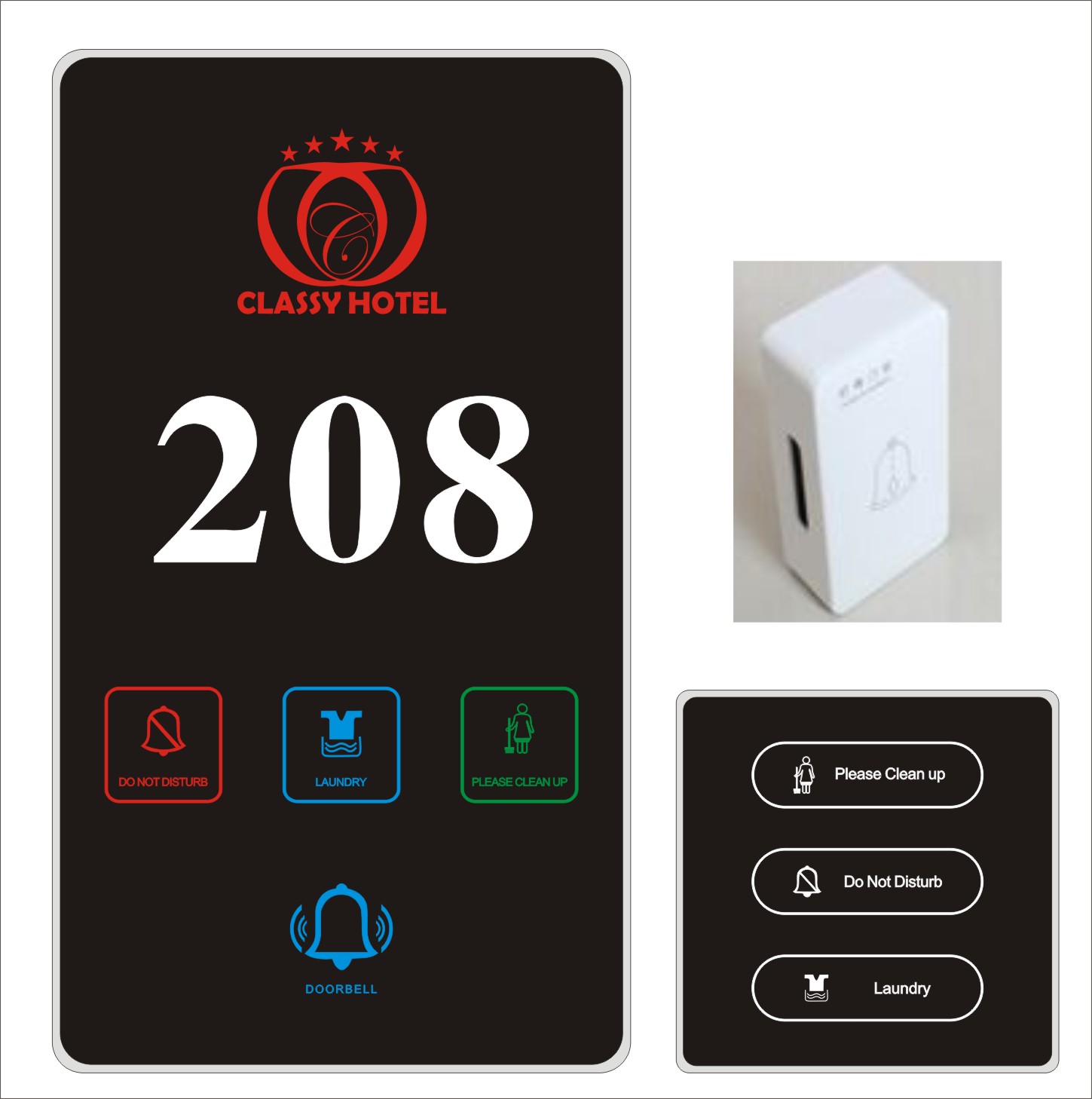 Qleung горячая Распродажа 220/12v ding dong дверной звонок для отеля