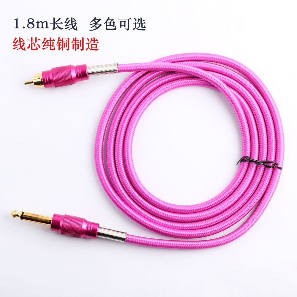 Hot Selling Colorful 1.8m Silicone Tattoo Hook Line Rca Interface Wire Cables Tattoo Power Supply Accessories Tattoo Clip Cord