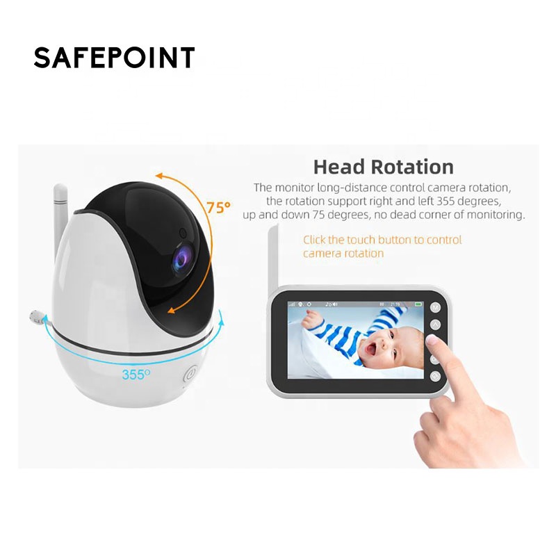 SAFEPOINT SFC20 производитель оптовая продажа 4,5 дюймовый большой экран панорамирование-наклон ночное видение двухстороннее аудио Смарт видео видеоняня