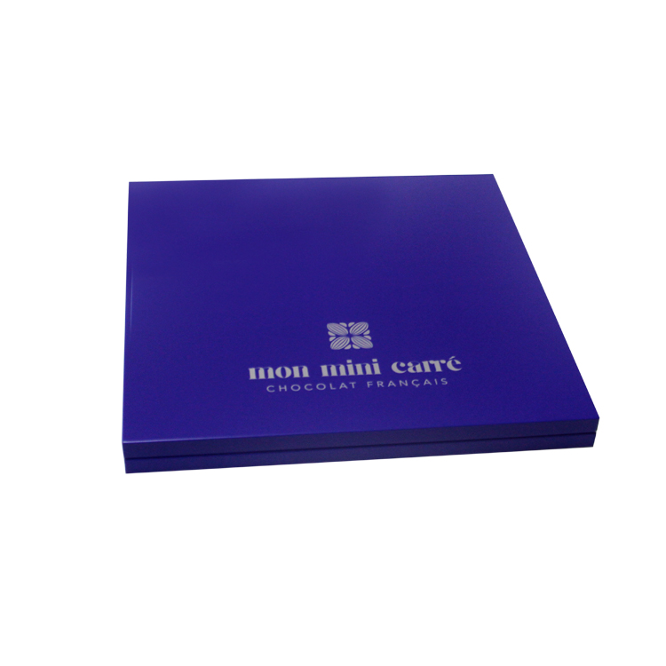 wholesale elegant purple square tin box gift souvenir metal tin mobile phone battery packaging metal box