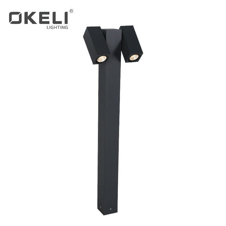 OKELI высокотемпературные прочные коммерческие болларды со светодиодной подсветкой ip54наружное освещение водонепроницаемый 6 Вт 12 Вт светодиодные болларды