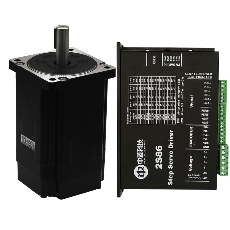 ZLTECH Nema 34 86 мм 8,5n. m 7A постоянный ток 36 в 48 в переменный ток 27-75 в шаговый двигатель с замкнутым циклом и комплект драйвера для ЧПУ гравер медицинский