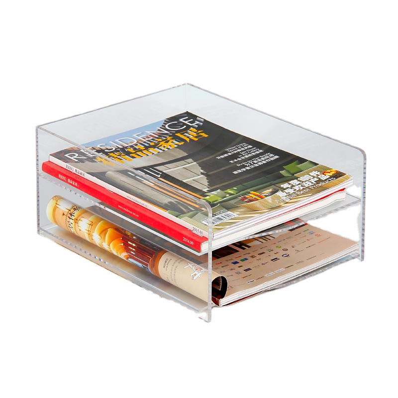 Edge fillet A4 прозрачная акриловая папка для файлов, двухслойный Настольный держатель для хранения