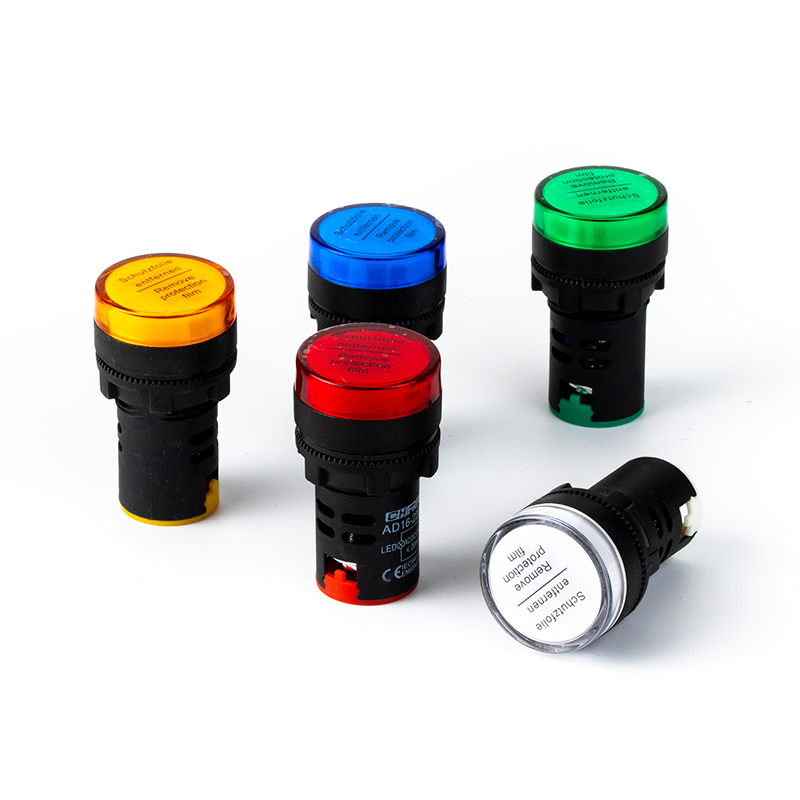 AC DC 6V 12V 24V 110V 220V 380V led indicator light 16mm dia AD16-22 orange/yellow/green/blue/white equipment signal pilot lamp