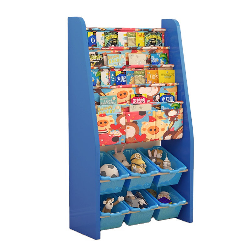 Toy storage shelf bookshelf children's storage cabinet bookcase furniture Home Indoor Furniture Kids Children's Toy Storage