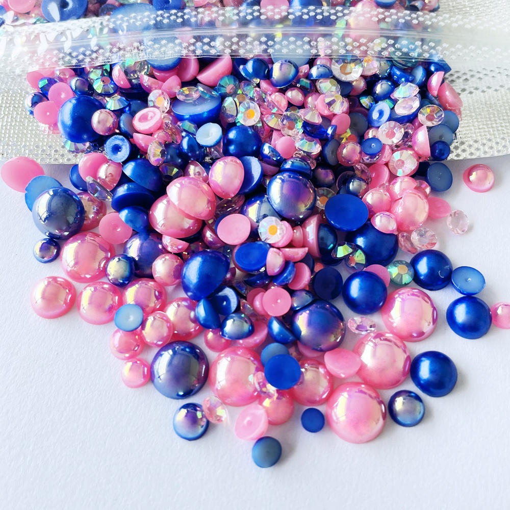 Wholesale Customized Flatback Half Loose Pearl Beads 3mm-12mm Mix Sizes Nail Art Garments Shoes Glue Technique Resin Glass