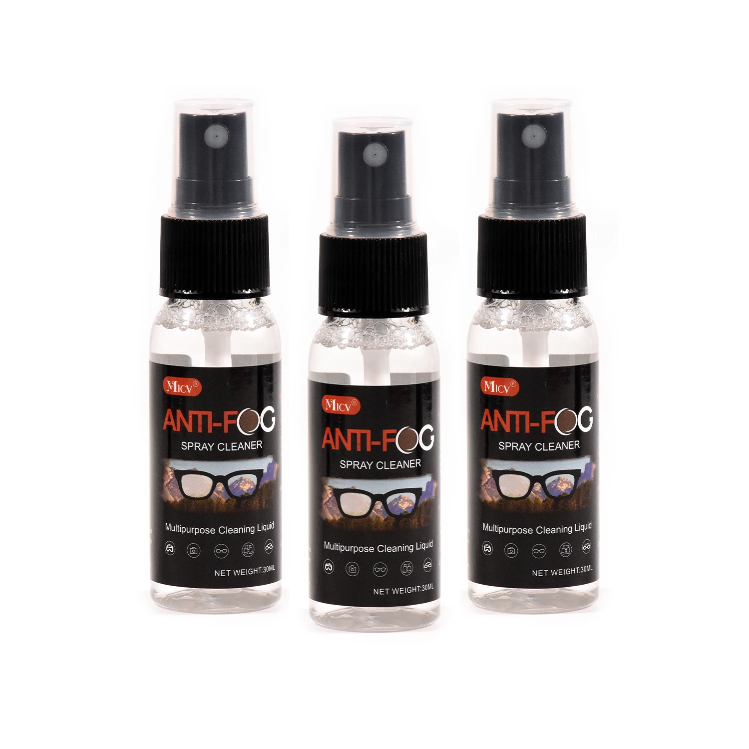 High Quality 50ml Helmet Anti-Fog Cleaning Liquid Screen Sun Glasses Ultra-Fine Ultra High Quality Cleaner Factory Wholesale