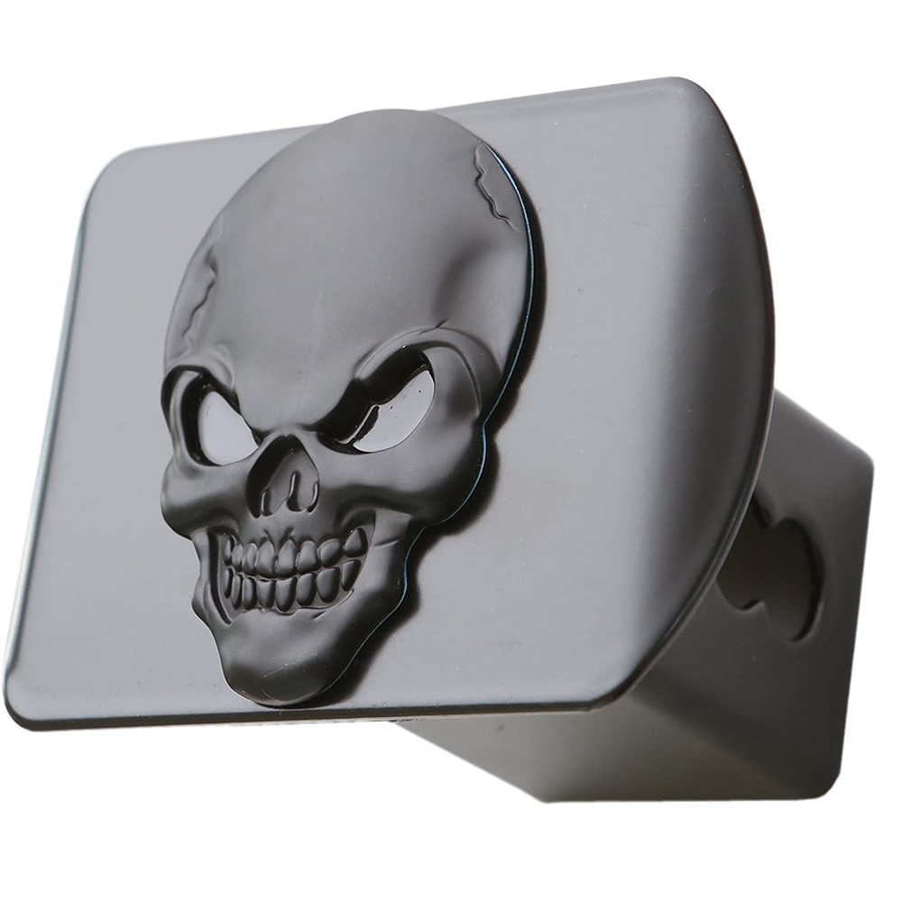 Metal Skull Trailer Hitch Cover Fits 2" Receivers