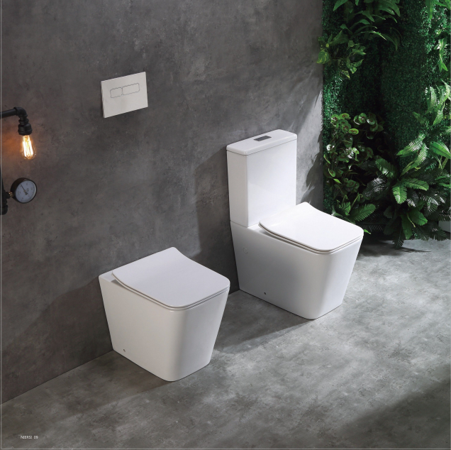 ORTONBATH Modern Ceramic Two Piece Toliet Floor Mounted Gravity Flushing Water Closet toilet For Hotel Home