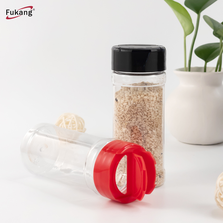 Food Grade Spice Plastic Jars Pet Herb Spice Tools Plastic Empty Salt And Pepper Shaker