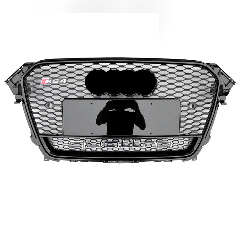 Подходит для корпуса 13-16 Audi A4 b8 RS4 ABS black mesh решетка S4 / RS4 boutique Модифицированная сотовая форма